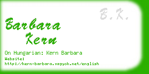 barbara kern business card